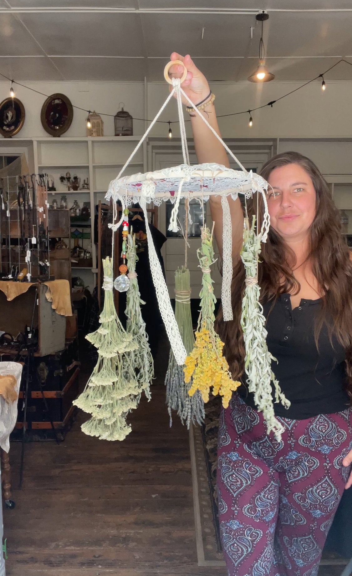 Enchanted Hanging Herb Drying Rack